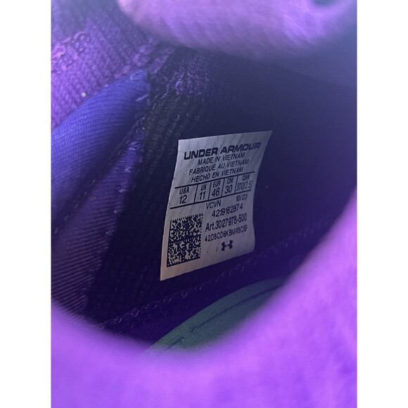 Under Armour Blur 2 MC Suede Purple Football Cleats Men’s Size 12 3027978-500 - Picture 11 of 11